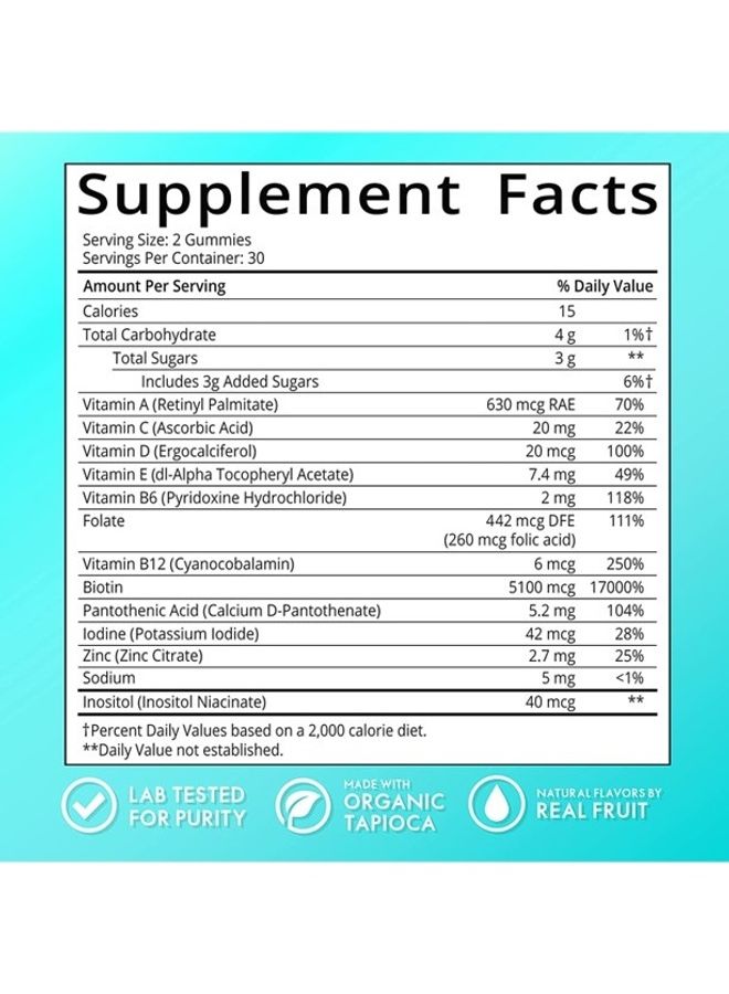 شوجر بير فيتامينز Women's Multivitamin And Hair Vitamins Set 120 Gummies - Image 2